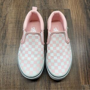 Vans Pink Checkered Slip-On Sneakers